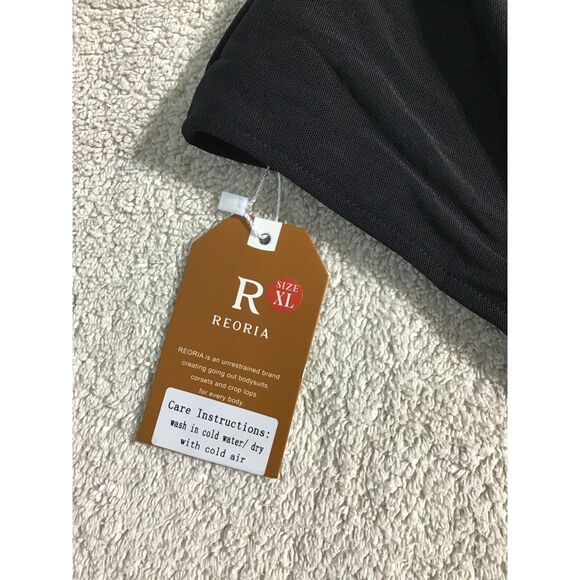 Reoria Black Square Neck Bodysuit XL - Picture 8 of 9